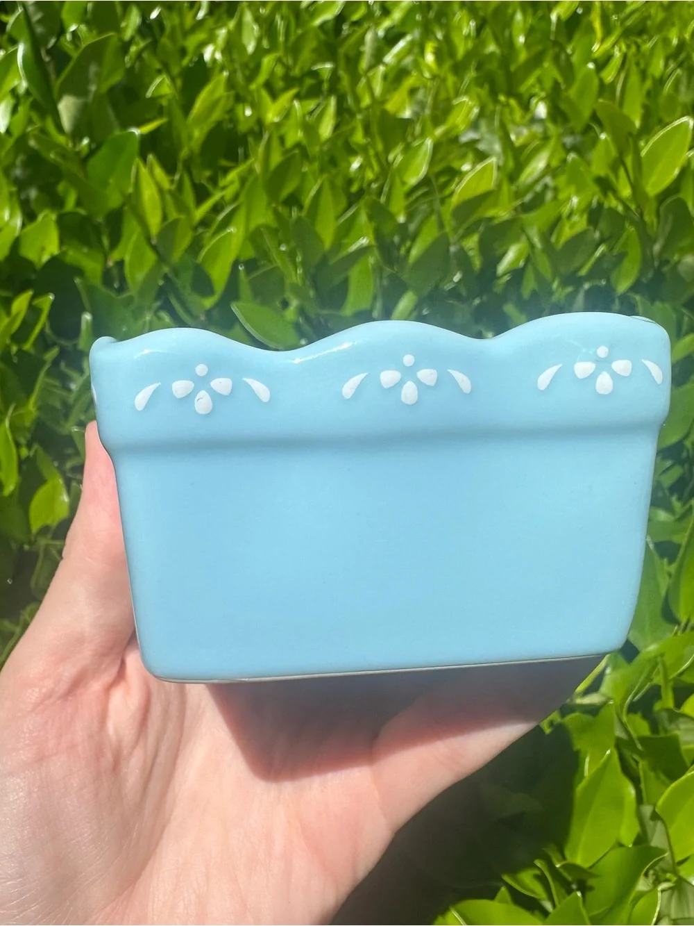 The Pioneer Woman Floral Medley Stoneware Square Condiment Dish Light Blue